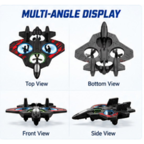 E69 RC Fighter Aircraft with Gyro and LED Lights
