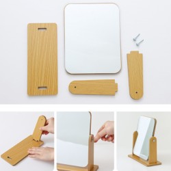 360 Degree Rotatable Wooden Tabletop Makeup Mirror 360 Degree Rotatable Wooden Tabletop Makeup Mirror