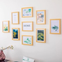Wall-Hanging Photo Frame Gallery Set of 9 Wall-Hanging Photo Frame Gallery Set of 9