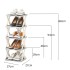 4 Tier Folding Shoe Rack Space-Saving Vertical Shoe Tower Storage & Organisation, Storage Boxes & Baskets, Shoe Cabinet image