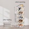 4 Tier Folding Shoe Rack Space-Saving Vertical Shoe Tower