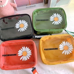 Daisy Clear Cosmetic Makeup Bag Daisy Clear Cosmetic Makeup Bag