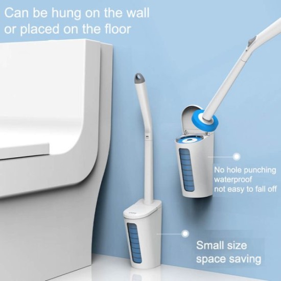 Disposable Toilet Brush Kits with 10 Toilet Brush Refills image