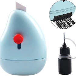 Parcel Cutter with Identity Theft Waterproof  Protection Roller Stamp, Address Blocker Stamp with One Refill