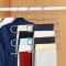 Stainless Steel Clothes Hangers S Shape Pants Storage Hangers with Anti-Slippery Pads 4 Pcs