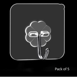 Transparent Individual Wall Hook Pack of 5 Transparent Individual Wall Hook Pack of 5