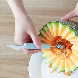 2 In1 Stainless Steel Double-end Melon Baller Scoop Fruit Spoon