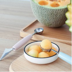 2 In1 Stainless Steel Double-end Melon Baller Scoop Fruit Spoon 2 In1 Stainless Steel Double-end Melon Baller Scoop Fruit Spoon