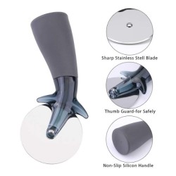 Professional Pizza Cutter Wheel with Ergonomic Design Silicone Handle