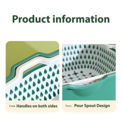 2 Layers Colander Bowl, 3 sizes in one package