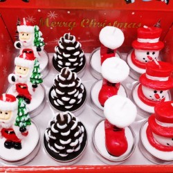 Christmas Style Mix Shaped Candle Set (12 in each box)
