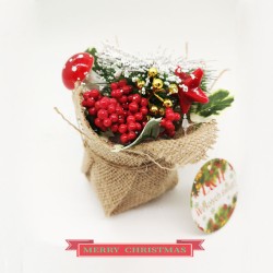 Linen Wrap Plant Pot Christmas Room Decoration