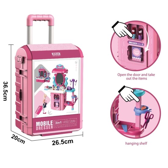 3-in-1 Multifunctional Mobile Suitcase Set: Doctor, Shopping, and Beauty Entertainment & Toys, Children's Room image