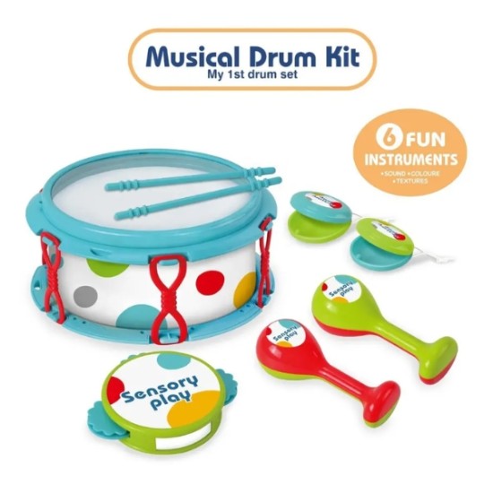 Interactive Musical Drum Kit for Babies | 6 Toy Instruments | Stimulate Senses and Spark Creativity Entertainment & Toys, Children's Room image
