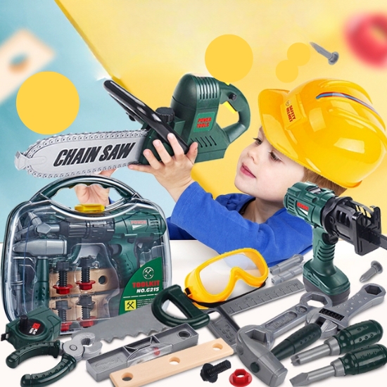 Battery Powered Drill Toy Tool Kit for Kids Entertainment & Toys, Children's Room image