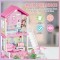Charming Dollhouse Playset with Soft Playmat, Lights, and 3 AG13 Button Batteries - Perfect Gift for Kids