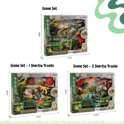 Dinosaur Adventures Playset Realistic Toys with DIY Educational Scene and Play Mat