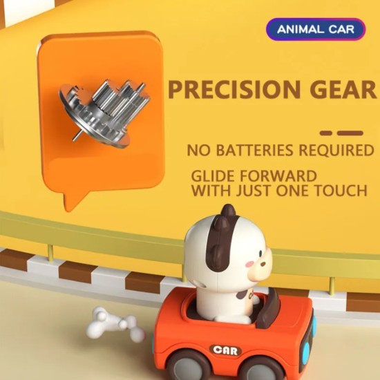 Interactive Cartoon Car Toys: Exciting Ejection Pets and Easy Press & Go Fun image