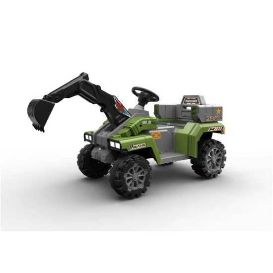 Kids Electric Ride-On Excavator with Lights, Music, and Full-Power Digging Arm