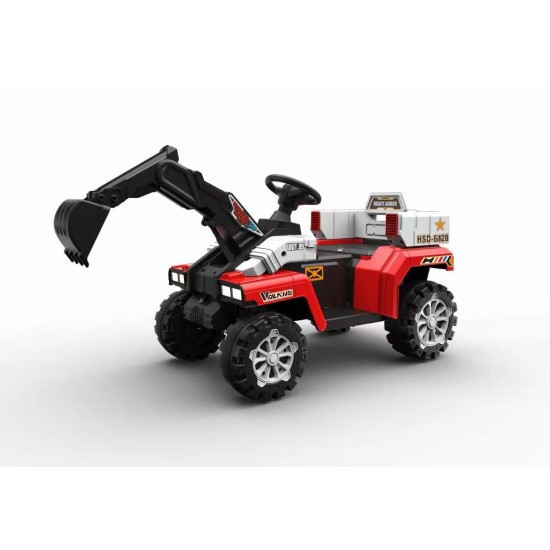 Kids Electric Ride-On Excavator with Lights, Music, and Full-Power Digging Arm
