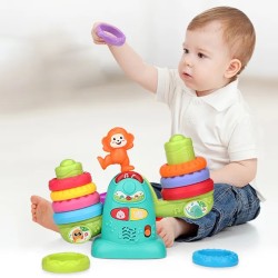 Kids Melody-Colorful Seesaw Stacker Learn Play with Animal-themed Textured Rings Kids Melody-Colorful Seesaw Stacker Learn Play with Animal-themed Textured Rings
