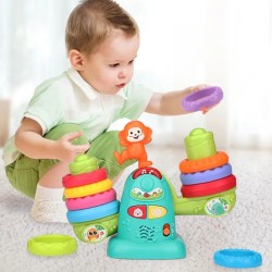Kids Melody-Colorful Seesaw Stacker Learn Play with Animal-themed Textured Rings Kids Melody-Colorful Seesaw Stacker Learn Play with Animal-themed Textured Rings