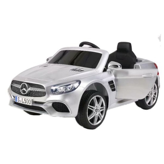 Mercedes-Benz license ride on car 12V kids electric toy car with leather seat image
