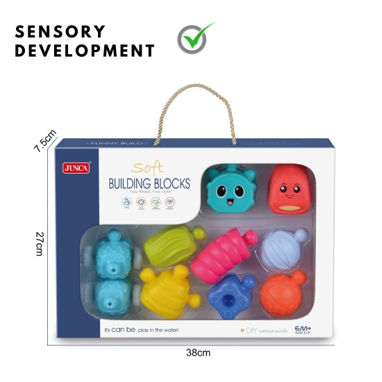 Montessori Soft Baby Blocks: Creative Car Toy Design for 1-Year-Old Boys and Girls image