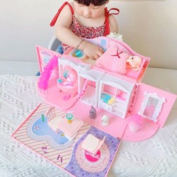 Portable 2-in-1 Dollhouse Handbag Portable 2-in-1 Dollhouse Handbag