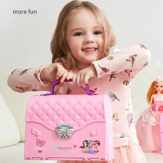 Portable 2-in-1 Dollhouse Handbag Entertainment & Toys, Children's Room image
