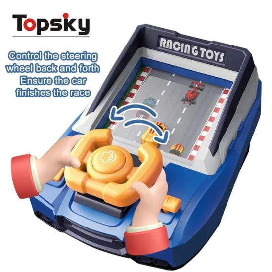 Electric Simulator Driving Racing Game for Boys and Girls, Steering Wheel Toy with Sound Effects image