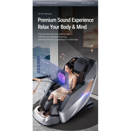 AUX 4DSL Smart Full Body Massage Chair – 152cm SL Trackv image