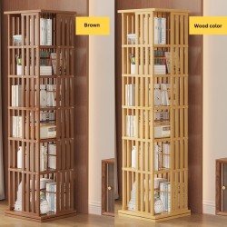 360° Rotating Floor Standing Bookshelf: Simple and Organized Storage Solution for Students and Home Office