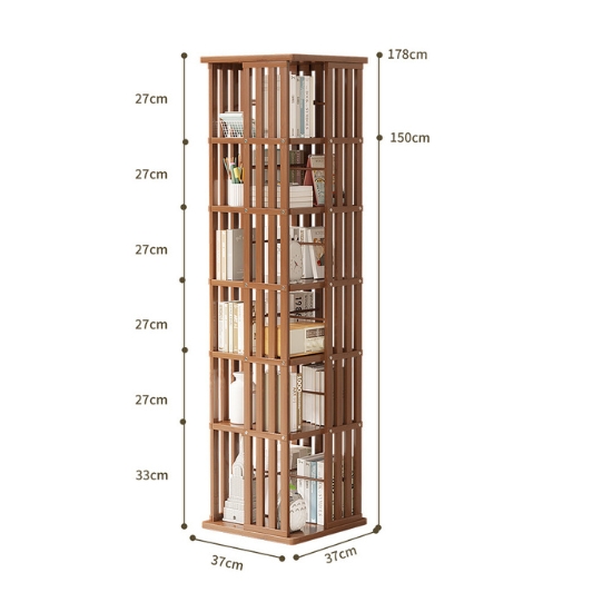 360° Rotating Floor Standing Bookshelf: Simple and Organized Storage Solution for Students and Home Office Furniture , Shelves & Racks, Shelf, Desk & Office Storage image