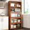 Five Layers Bamboo Multi-function Floor Storage, Bookshelf with Door