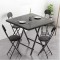 Metal Frame Folding Dining Table