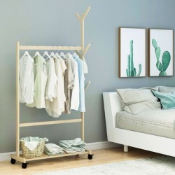 Solid Pine Wood Clothes Rack 100cm Solid Pine Wood Clothes Rack 100cm