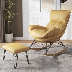 Tech Cloth Rocking Chair with a Footstool