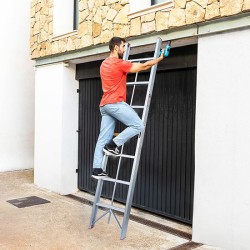 2.4m 7.9ft Aluminium Foldable Portable Ladder, Indoor Outdoor Multi Purpose 2.4m 7.9ft Aluminium Foldable Portable Ladder, Indoor Outdoor Multi Purpose