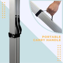 2.4m 7.9ft Aluminium Foldable Portable Ladder, Indoor Outdoor Multi Purpose