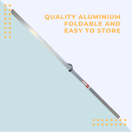 2.4m 7.9ft Aluminium Foldable Portable Ladder, Indoor Outdoor Multi Purpose image