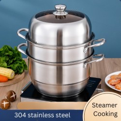 3-Tier Stainless Steel Steamer 3-Tier Stainless Steel Steamer