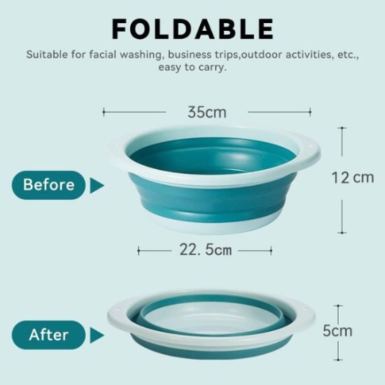 Collapsible Portable Plastic Wash Basin image