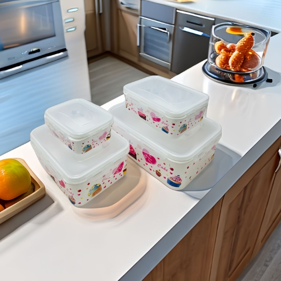 Cartoon Food Container with Locked Lid 5Pcs set Storage & Organisation, Kitchenware, Kitchen & Food Storage, Kitchen image