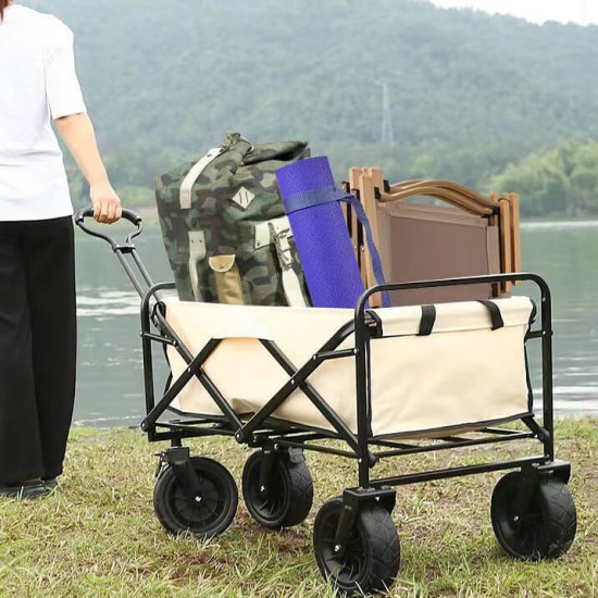 Portable folding Trolley Multi-functional Outdoor Camping Cart with Swivel Wheels Outdoors, Outdoor Living , Home Organizers image