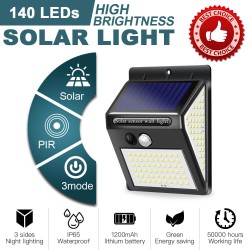 140LED Waterproof Wall Mounted Motion Sensor Solar Lights with Switch for Outdoor 2PCS 140LED Waterproof Wall Mounted Motion Sensor Solar Lights with Switch for Outdoor 2PCS