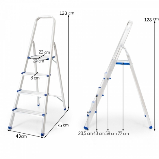 4, 5, 6 Step Multi-Purpose Aluminum Folding Ladder Outdoors, Outdoor Living , Garden, Storage Room image
