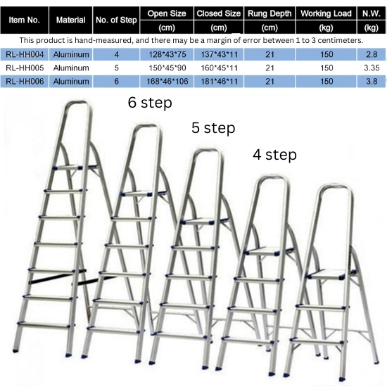 4, 5, 6 Step Multi-Purpose Aluminum Folding Ladder Outdoors, Outdoor Living , Garden, Storage Room image