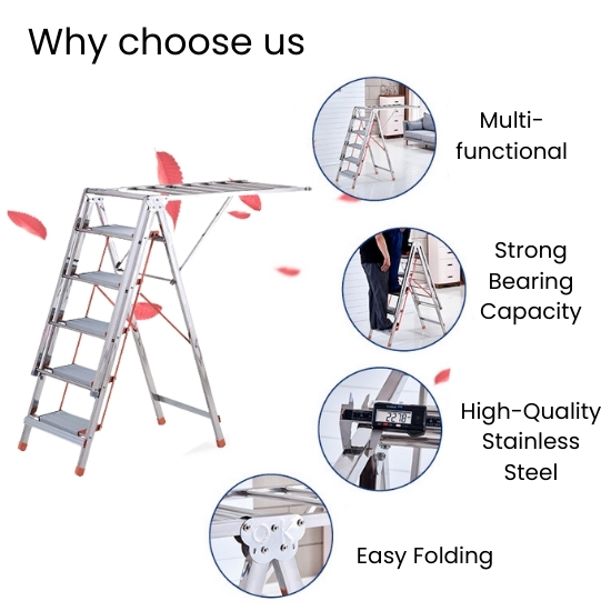 Clothes Airer & Ladder （2 in 1） image