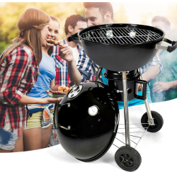 Tall & Large Round Outdoor BBQ Charcoal Grill with Portable Wheels Tall & Large Round Outdoor BBQ Charcoal Grill with Portable Wheels
